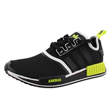 Imagem de adidas Sapatos NMD_R1 para Homem, Núcleo Preto/Amarelo Solar/Branco Nuvem Preto, 11.5