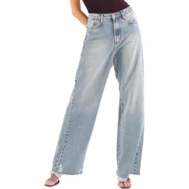 Imagem de Calça Jeans Onça Preta Wide VE24 Azul Feminino-Feminino