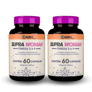 Imagem de Ômega 3,6,9 Supra Woman Borragem,Prímula,Vitamina E -120 Cápsulas