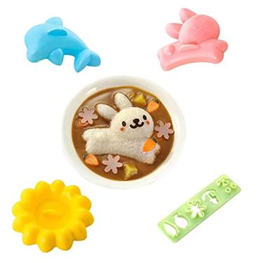 Imagem de Molde de arroz, molde de prensa de sushi, moldes de prensa de arroz, cortador de prensa de alimentos, flor de coelho golfinho, molde de bento, molde de bola de arroz, cortador de bolinha de arroz,