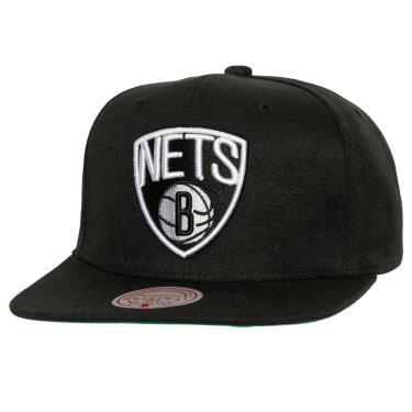 Imagem de Boné Mitchell & Ness NBA Side Jam Snapback Brooklyn Nets Masculino-Masculino