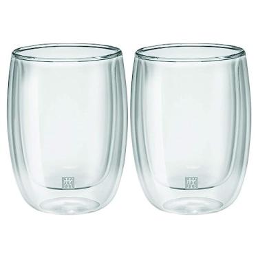 Imagem de Jogo Com 2 Copos De Vidro De Parede Dupla Para Cappuccino Zwilling Transparente Pacote De 2