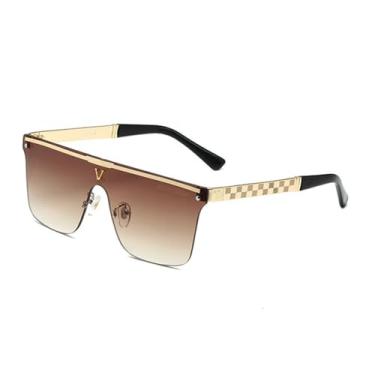 Imagem de Óculos de sol masculino atitude quadrada feminino vintage senhoras lente transparente óculos de sol punk retângulo uv400,2, tamanho único