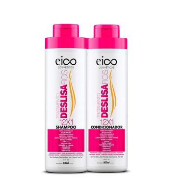 Imagem de Eico Kit Shampoo+Condicionador Tratamento Deslisa Fios 800Ml Cada
