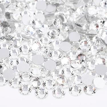 Imagem de 1440pcs SS16 4.0mm Crystals White Flatback Rhinestones Bulk K9 Glass Crystal Clear Gems Round Beads Stones Diamonds Nail Charms Jewels Nail Art Supplies Decor for Nails Eyes Face Makeup Crafts DIY
