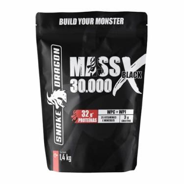 Imagem de Snake Dragon Hipercalórico Mass X Black 30.000 Refil 1,4Kg 724 Kcal + Whey Protein Isolado e Concentrado 25 Vitaminas e Minerais Proteínas (1,4Kg, Baunilha do Tahiti)