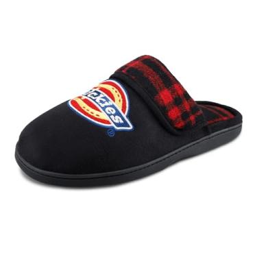 Imagem de Dickies Chinelo masculino deslizante de espuma viscoelástica com logotipo bordado - sola interna/externa, Preto, Large
