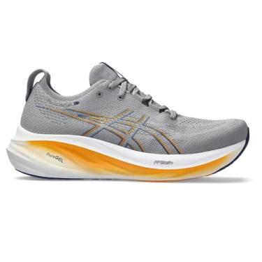 Imagem de Tênis Asics Gel-nimbus 26 Masculino - Cinza/laranja - 42