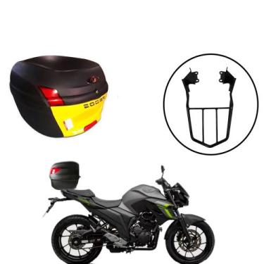 Imagem de Baú Bauleto 34 Litros Awa Pross + Bagageiro Fz25 18 - 23, Amarelo