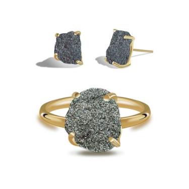 Imagem de Conjunto de Hematita - Cristal Natural, Prata 925