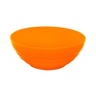 Imagem de Sopeira Cumbuca Tigela Bowl Oriental Laranja 1,2 Litros Polipropileno 