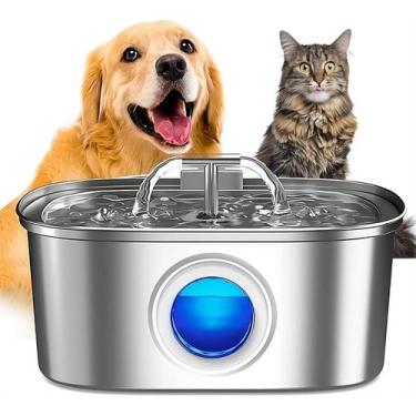 Imagem de Bebedouro De Água De Aço Inoxidável Para Gatos E Cães 3.2L  Fonte Auto