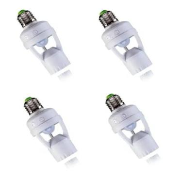 Imagem de Kit 4 Sensor De Presença Para Lâmpada Soquete E27 C/ Fotocélula - dfjn