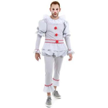 Imagem de Fantasia Halloween Adulto Palhaço do Mal It a Coisa - Sulamericana, G 