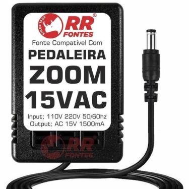 Imagem de Fonte Ac 15Vac Para Pedal Pedaleira Zoom G7.1Ut G9.2Tt G7 G9 - Rrfonte