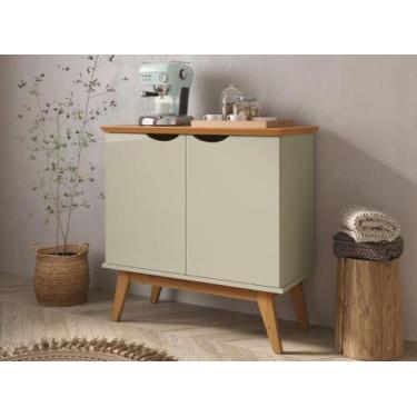 Imagem de Buffet / Bancada PR 2 Portas Retrô Cor Off White  / Cinamomo - PT