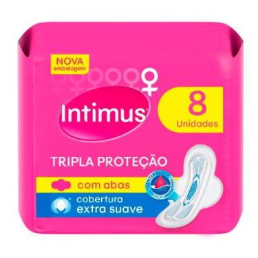 Imagem de Absorvente Cobertura Extra Suave Com Abas Intimus 8 Unidades