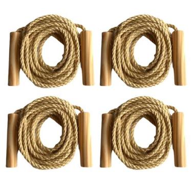 Imagem de Kit 4 Cordas De Pular Coletiva Infantil 5m Sisal Envio 24H - MCC Brinq