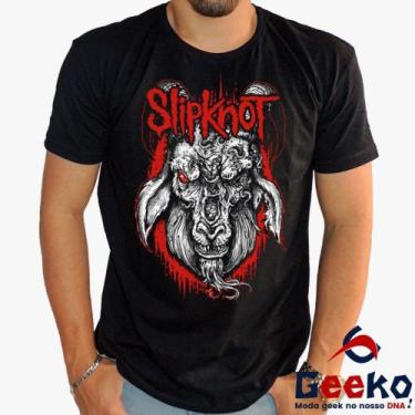 Imagem de Camiseta Slipknot 100% Algodão Rock Geeko, Preto gola careca, G2