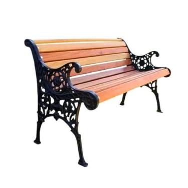 Imagem de Banco para Jardim Modelo Inglês Madeira e Alumínio Fundido - Nossa Kas