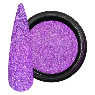 Imagem de Glitter refletivo lilás holo 2g mix da jo reflexivo decoração das unha