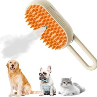 Imagem de Escova Pet Pente Para Cães Gatos Animais Com Vapor Para Pelo - shr