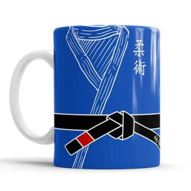 Imagem de Caneca Kimono Azul Jiu Jitsu Faixa Preta - Elicomics, Estampa Exclusiv