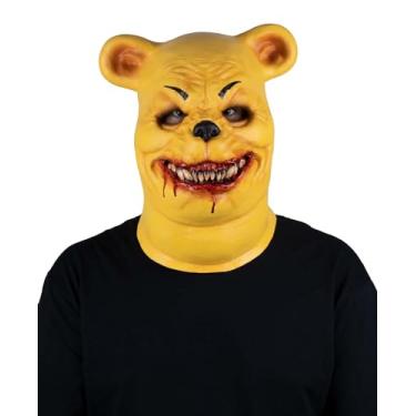 Imagem de Ghoulish Productions Máscara de látex Bloody Pooh. Máscara de urso Pooh. Máscara de látex Ursinho Pooh. Máscara para adultos Máscara de látex de tamanho único. Linha Creepypasta. Ideal para uso em