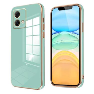 Imagem de Compatível com Moto G84 capa de silicone rosa, capa para celular Motorola Moto G84 à prova de choque fina e macia (verde)