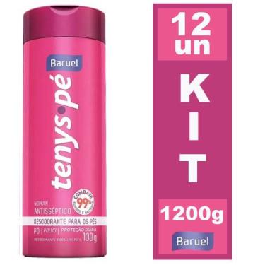 Imagem de Kit 12 Desodorante para os Pés Calçados Woman Tenys Pé 100g - Baruel