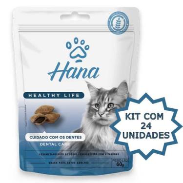 Imagem de Kit 24 Petisco Hana Dental Gato Petisco Adulto 60g