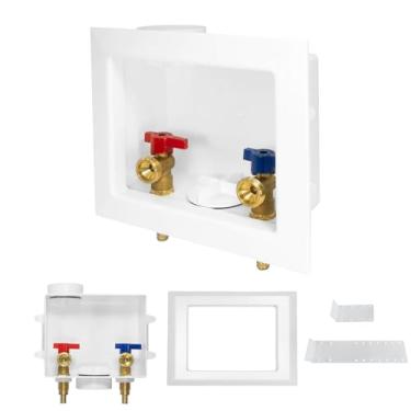 Imagem de 1 PACOTE GUOFIS Caixa de Saída para Máquina de Lavar Roupa, Caixa de Lavadora de Roupa PEX com Design de Dreno Central e Lateral (1/5.1 cm Entrada de Conexão de Crimpagem PEX Saída MHT)