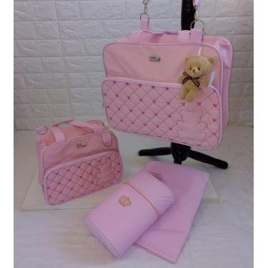 Imagem de Kit Bolsa Maternidade Mamãe Bebê Nene Menino Menina 4 Peças - Ludy Bab