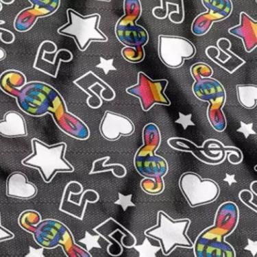 Imagem de Tnt Estampado Notas Musicais Colorido - 5 Metros - Supper