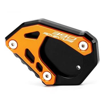 Imagem de Mokiton Placa de suporte de extensão de suporte lateral de motocicleta compatível com KTM 390 Adventure 2020-2023 | Suporte de almofada de pé 390 ADV 390ADV 390ADV 390ADVENTURE acessórios (laranja-1)
