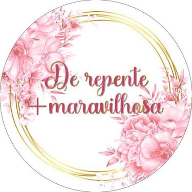 Imagem de Painel De Festa Redondo 1,50x1,50 - De Repente Mais Maravilhosa Rosa 3