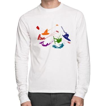 Imagem de Camiseta Algodão Kite Surf Freestyle Manga Longa - Foca na Moda, Branc
