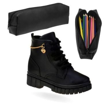 Imagem de Bota Coturno Infantil Menina de Inverno e Estojo - Club Happy, 31, Pre