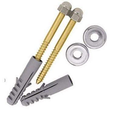 Imagem de Par Parafuso Fixação B10 Latonado Vaso/Tanque/ Mictório/lavatório  - T