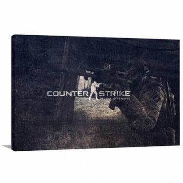 Imagem de Quadro decorativo CSGO - Jogos de FPS - Tela em Tecido - Wall Frame