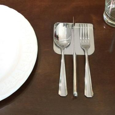 Imagem de Apoio de Talheres de Mesa - Quadrado - Inox - Maxx Diamond