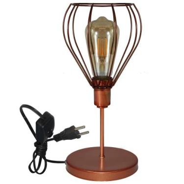 Imagem de Luminária Mesa Abajur Mini Aramado Teardrop Cobre P/Décor - CM GLASS -