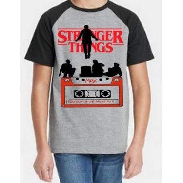 Imagem de Camiseta Infantil Stranger Things - Max - Alternativo Basico, Cinza / 