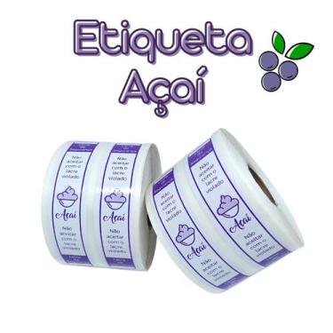 Imagem de 500 Lacre Adesivos de Segurança Para Açaí 10 x 2 Cm  - 4Food Print 