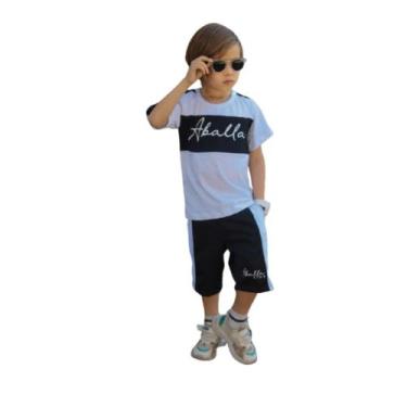 Imagem de Roupa Menino Infantil Camisa Bermuda Conjunto Masculino - Ikaros IK, P