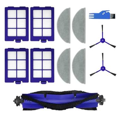 Imagem de Conjunto de escovas de filtro de substituição compatível com Eufy RoboVac X8, 12 peças de acessórios sobressalentes para aspirador de pó robótico para eufy X8 (1 escova de rolo, 2 escovas laterais, 4