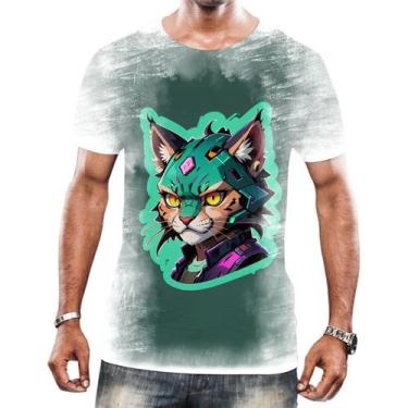 Imagem de Camisa Camiseta Tshirt Animais Cyberpunk Chetaah Guepardo 2 - Enjoy Sh