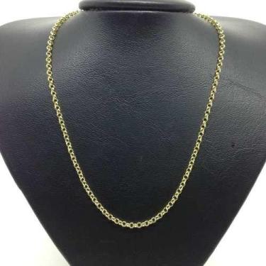 Imagem de Corrente Elo Português 45cm Folheada Ouro 18k Feminina  3mm - Micheste