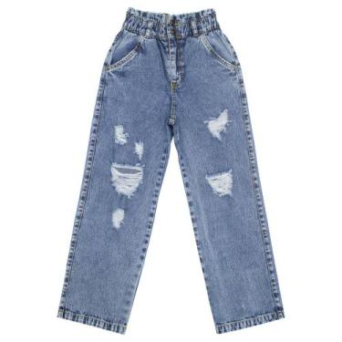 Imagem de Calça Juvenil Look Jeans Pantalona Jeans, 6