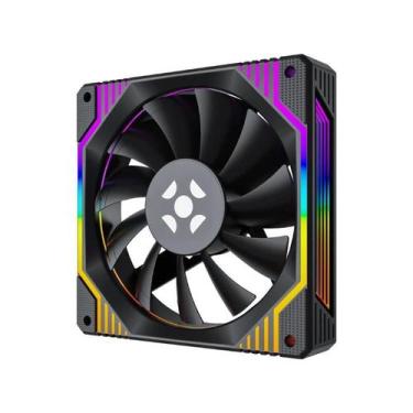 Imagem de Cooler Fan Fortrek Frosty Rainbow 120mm 1200 RPM Preto - 83900
